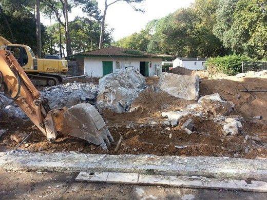 démolition de la piscine